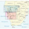 mapa Namibie, západní Botswana, Okavango Delta 1:1,5 mil.