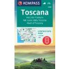 Toskánsko - set 4 turistických map (kompass č. 2440)