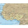 mapa West Africa - coastal countries 1:2,2 mil. - voděodolná