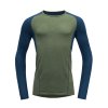 Devold Merino 130 tričko s dlouhým rukávem - pánské - zelená/modrá