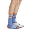 Darn Tough ponožky RUN MICRO CREW ULTRA Lightweight s výstelkou - pánské - modré/oranžové (Velikost L)