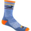 Darn Tough ponožky RUN MICRO CREW ULTRA Lightweight s výstelkou - pánské - modré/oranžové (Velikost L)