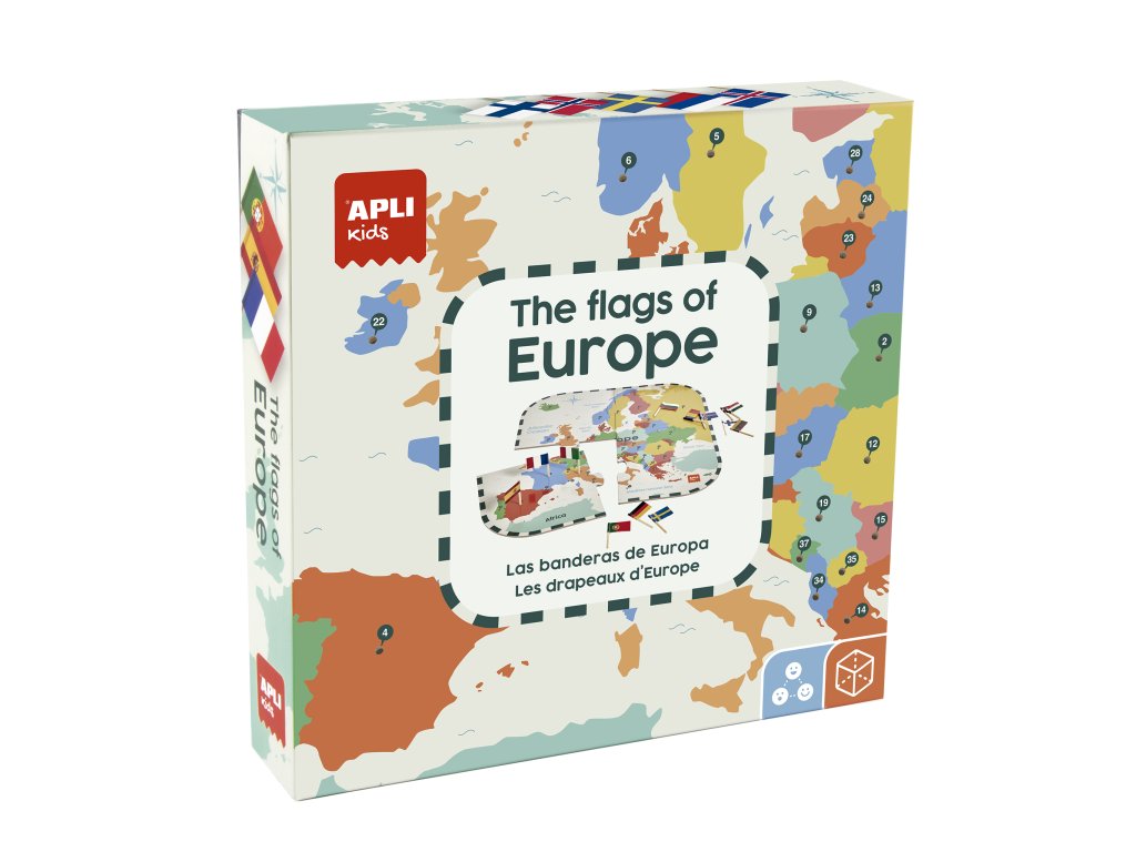 Vzdělávací puzzle vlajky Evropy_Apli Kids