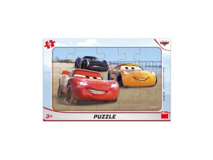 Puzzle Cars 3: Blesk s konturou 25 dílků deskové