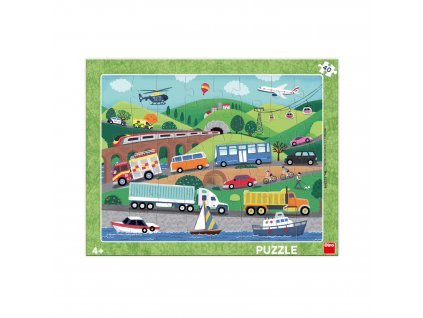 Puzzle Dopravní prostředky 40 dílků deskové