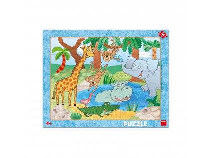 Puzzle Zvířátka v Zoo 40 dílků deskové