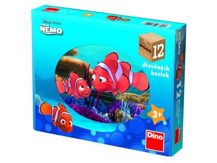 Dřevěné kostky Nemo – 12 kostek
