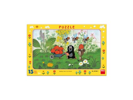 Puzzle Krtek na výletě 15 dílků deskové