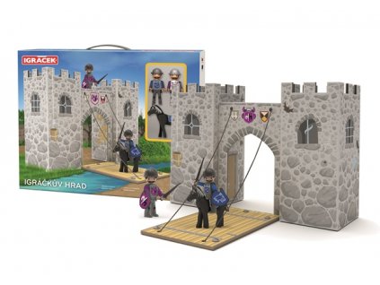 Igráčkův Hrad - hrací set s figurkami rytířů a koněm