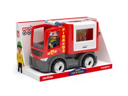 MultiGO Fire - Multikorbička s hasičem - auto s Igráčkem