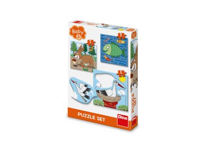 Puzzle Zvířátka: Kde žijí 3–5 dílků baby