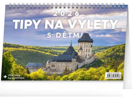 NOTIQUE Stolní kalendář Tipy na výlety s dětmi 2026, Knihy Radosti