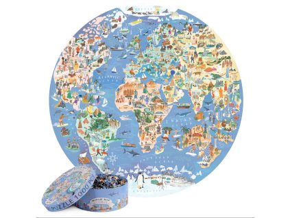bopster Wortld Map Illustrated 1000pcs Puzzle Listing Image 1 Knihy Radosti