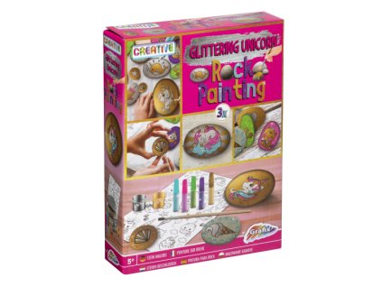 Malování na kamínky třpytivý jednorožec Knihy Radosti