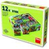 Dřevěné kostky Mašinka – 12 kostek