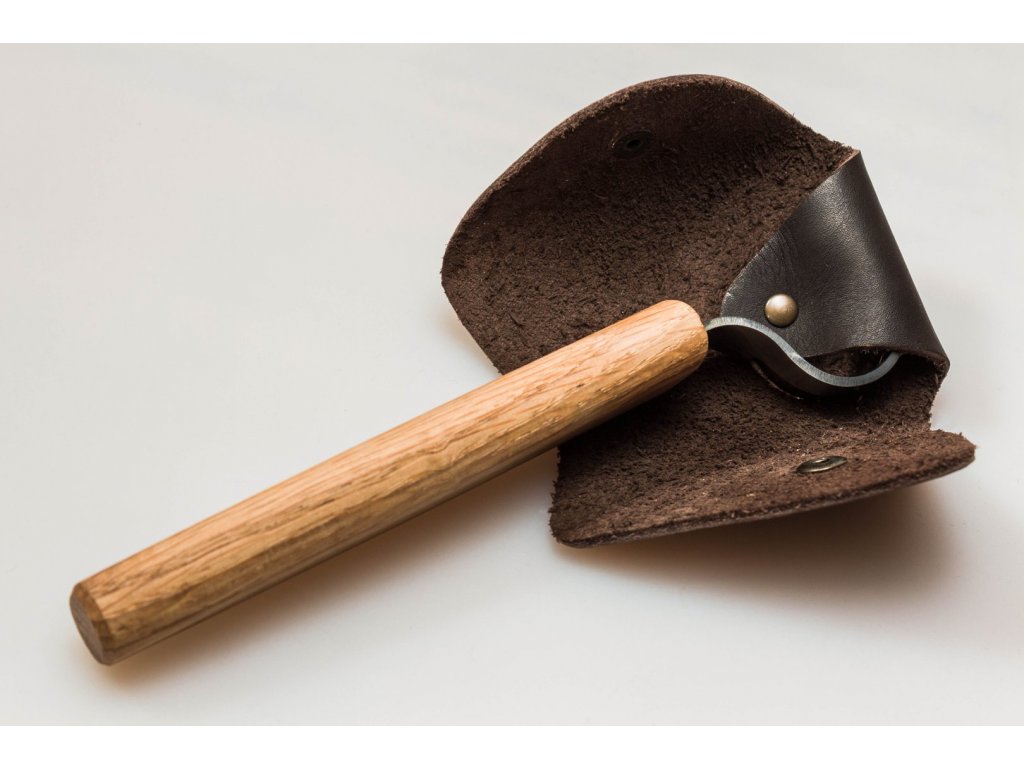 BeaverCraft SK1SOak - 25 mm Oak Spoon Carving Knife with Leather Sheath
