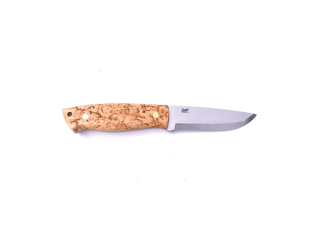 Brisa Trapper 95 Elmax Scandi / Stabilized Curly Birch / Sheath 