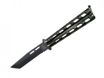 Bear & Son 115 Butterfly 1095 Tanto Silver Vein balisong