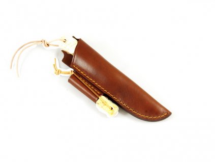 Casström Woodsman Cognac Leather Sheath with Firesteel Holder