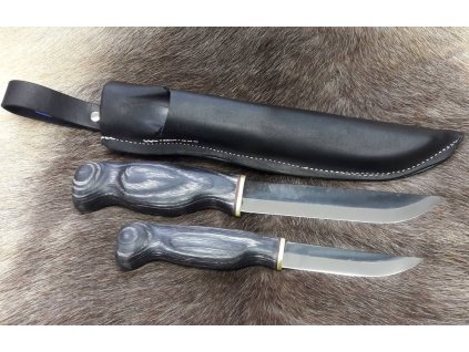 Wood Jewel Kaksoispuukko Iso Black scandinavian double knife