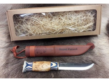 Wood Jewel Finland Lion Puukko 13 cm scandinavian knife in giftbox