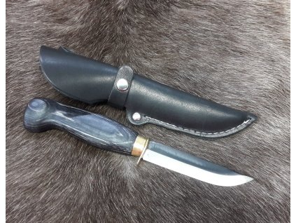 Wood Jewel Partiopuukko Värikahvalla Black scandinavian knife