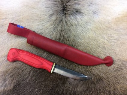 Wood Jewel Punainen Puukko - Red scandinavian knife