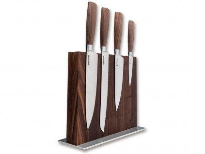 F DICK 1905 Series Wooden Magnetic Knife Block 6 Pc Set
