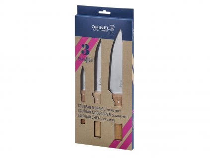 Opinel Parallele Trio Box 3 Kitchen Knife Set