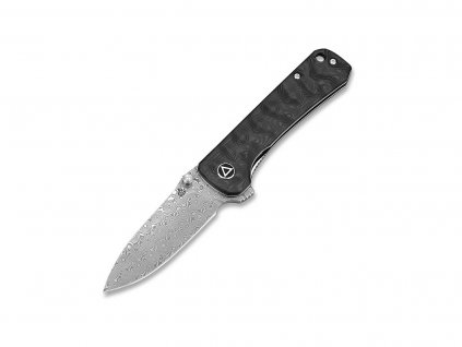 QSP Hawk QS131-A Damascus Carbon Fiber pocket knife