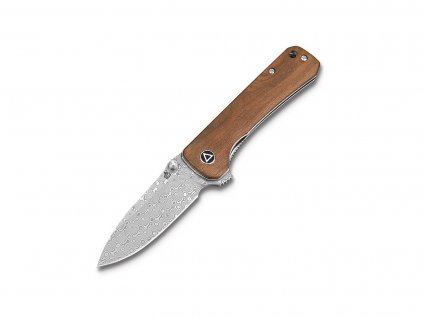 QSP Hawk QS131-B Damascus Verawood pocket knife