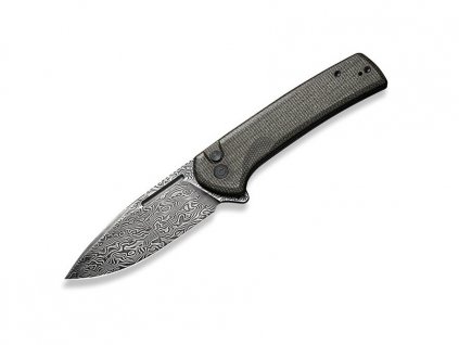 Civivi Conspirator C21006DS-1 Green Micarta Damascus pocket knife