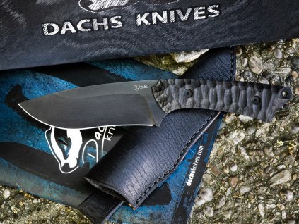 Dachs Knives Páráček Black carbon steel bushcraft knife