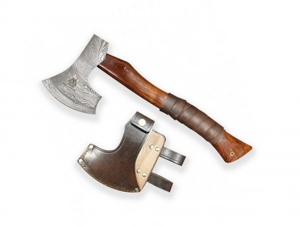 Dellinger Valhalla Leather Damascus Axe