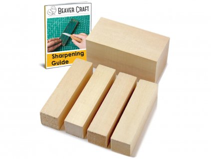 BeaverCraft BW1 Wood Carving Blocks set 5pcs. Basswood