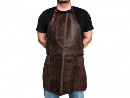 BeaverCraft AP2X Genuine Leather Apron Brown