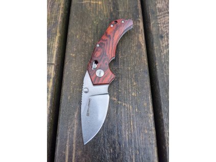 Willumsen Red E Two-Tone Stone Rosewood knife