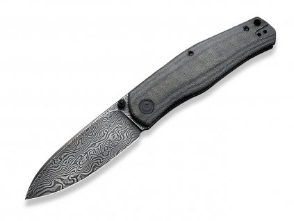 Civivi Sokoke C22007-DS1 Black Linen Micarta Damascus knife