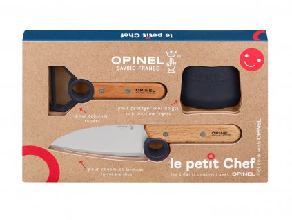 Opinel Le Petit Chef children kitchen knife set blue
