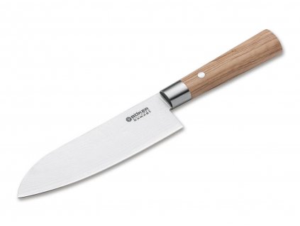 Böker Damascus Olive Santoku japanese knife 17,2 cm