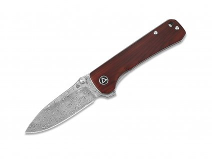 QSP Hawk Damascus Cocobolo QS131-B2 pocket knife