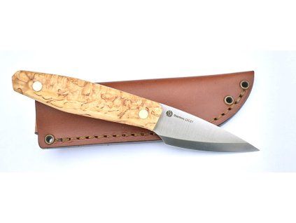 NKD Kiridashi 75 Curly Birch fixed knife