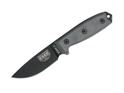 Nůž ESEE 3 P-MB-B 1095 Black Linen Micarta, Black Sheath, MOLLE Back