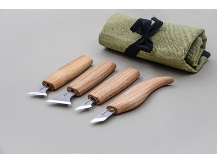 Sada řezbářských nožů BeaverCraft Geometric Wood Carving S05 4 nože