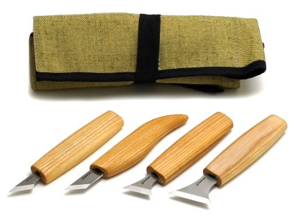 Sada řezbářských nožů BeaverCraft Geometric Wood Carving S05 4 nože