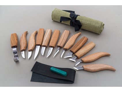 Sada řezbářských nožů BeaverCraft S10 12 nožů