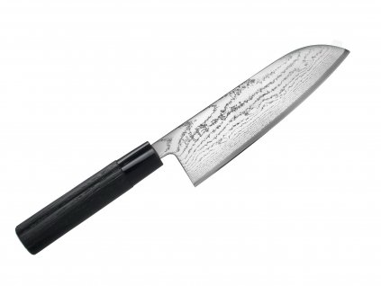 Kuchyňský nůž Tojiro Shippu Black Damascus Santoku 16,5 cm FD-1597