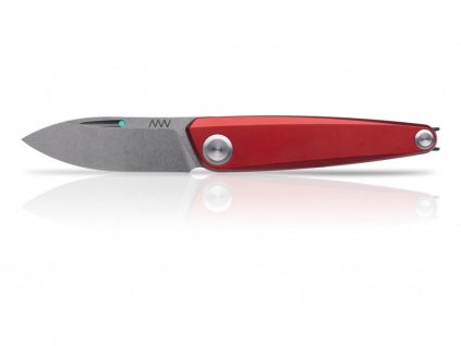 Nůž ANV Z050 - Stonewash, Dural Red