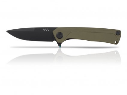 Nůž ANV Z100 - DLC Black, G10 Olive, Liner Lock