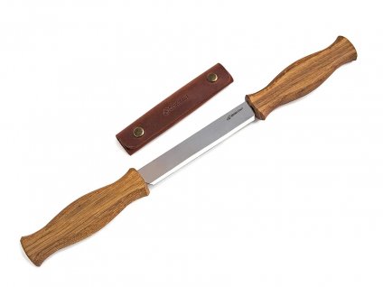 Řezbářský nůž BeaverCraft DK1S, 3mm - obouruční, dubová rukojeť, kožené pouzdro